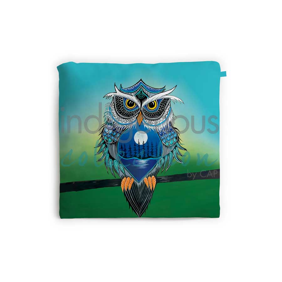 Night Watcher Reusable Shopping Bag by artist Jessica Somers