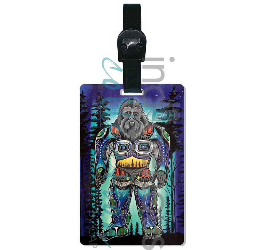 Walking Tall Luggage Tag by artist Jessica Somers