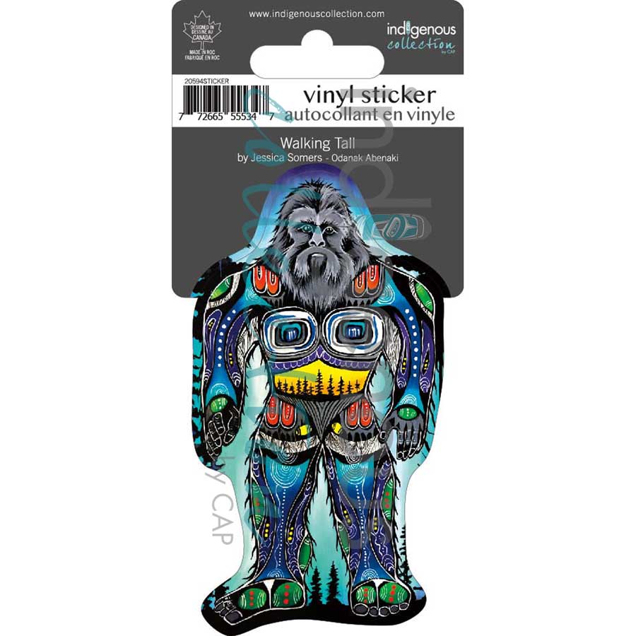 Walking Tall Vinyl Die-Cut Sticker by artist Jessica Somers