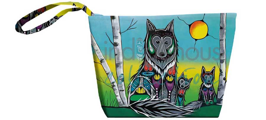 Wolf Family Small Tote Bag by artist Jessica Somers