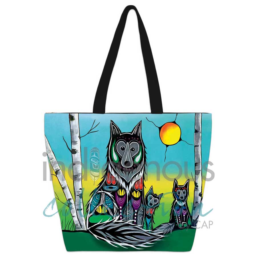 Wolf Family Tote Bag by artist Jessica Somers