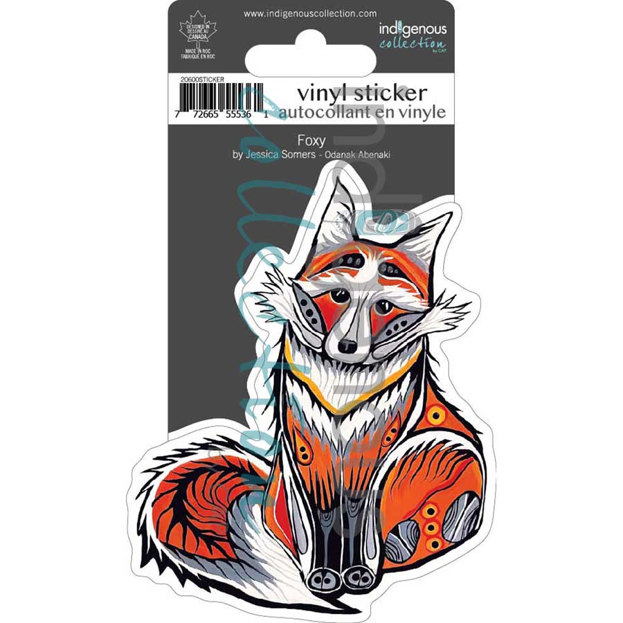 Foxy Vinyl Die-Cut Sticker by artist Jessica Somers