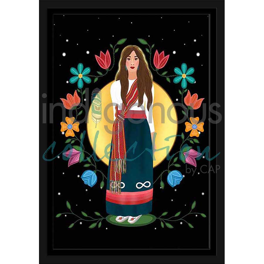 Métis Woman by artist Lisa Berry - Métis. Indigenous Collection