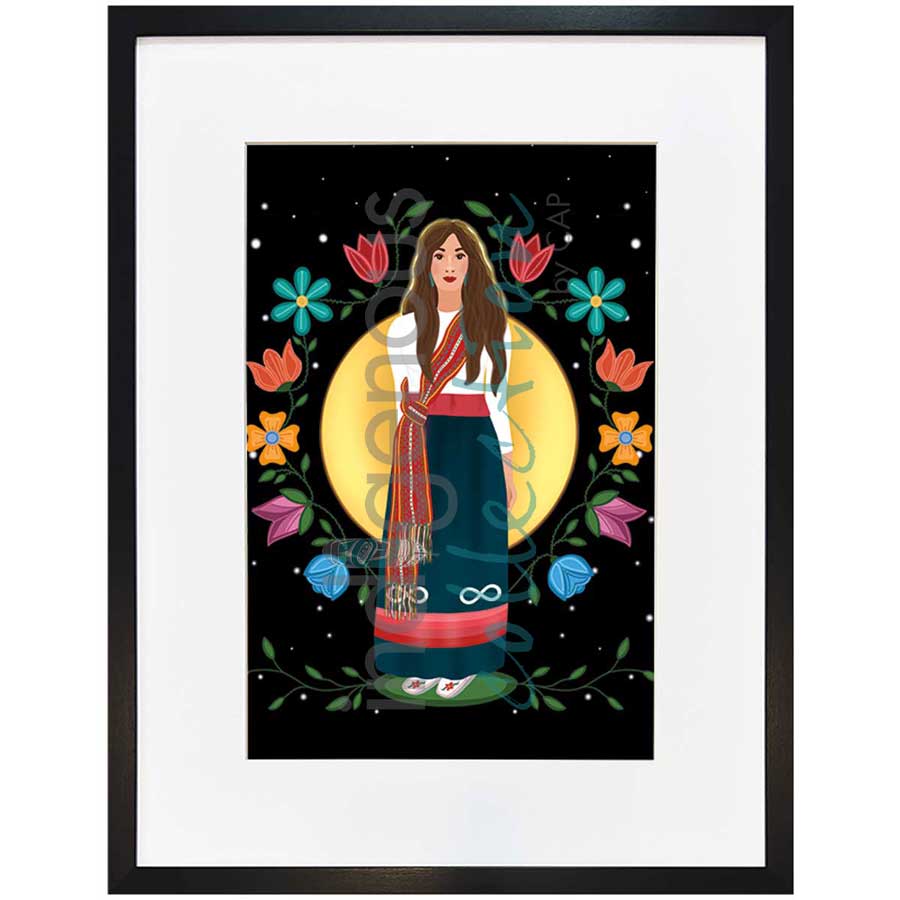 Métis Woman by artist Lisa Berry - Métis. Indigenous Collection