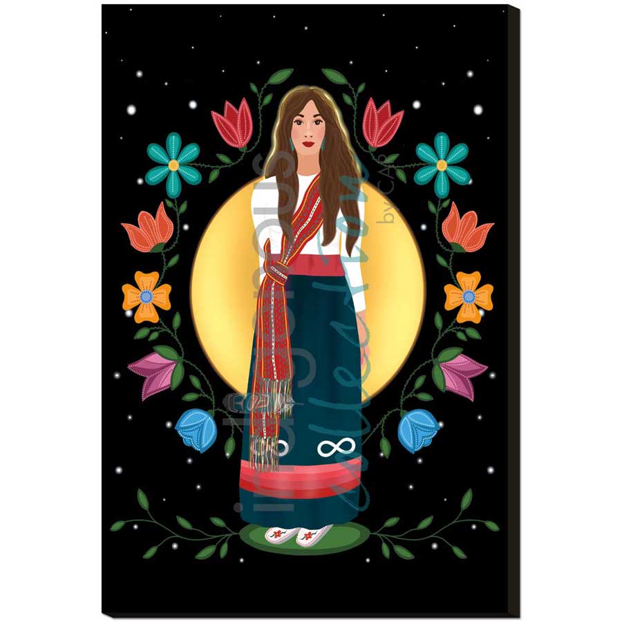 Métis Woman by artist Lisa Berry - Métis. Indigenous Collection