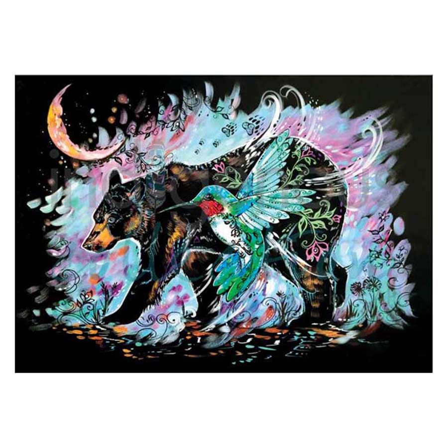 Hummingbear Canvas Prints