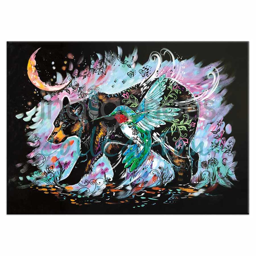 Hummingbear Magnets by artist Carla Joseph