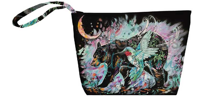 Hummingbear Small Tote Bag by artist Carla Joseph