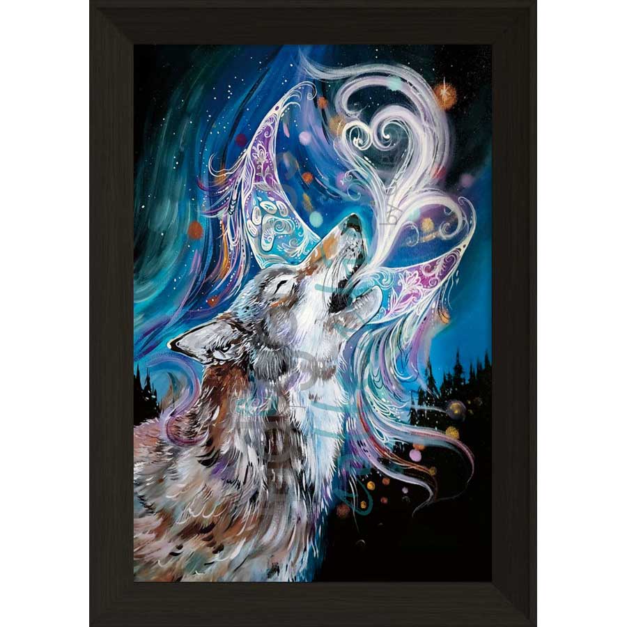 Wolf Moon by artist Carla Joseph - Métis/Cree. Indigenous Collection