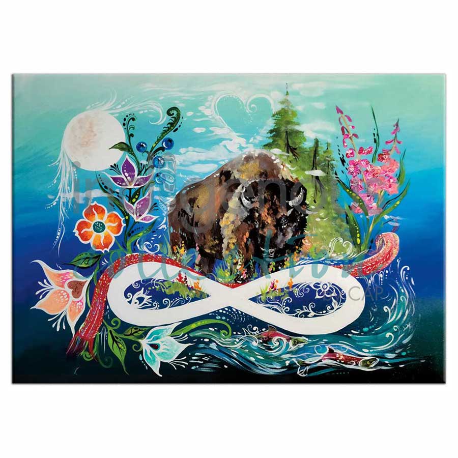 Metis Pride Magnets by artist Carla Joseph