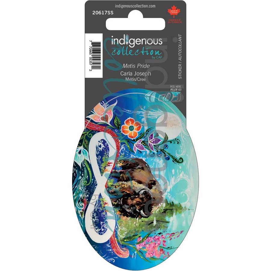 Metis Pride Sticker by artist Carla Joseph