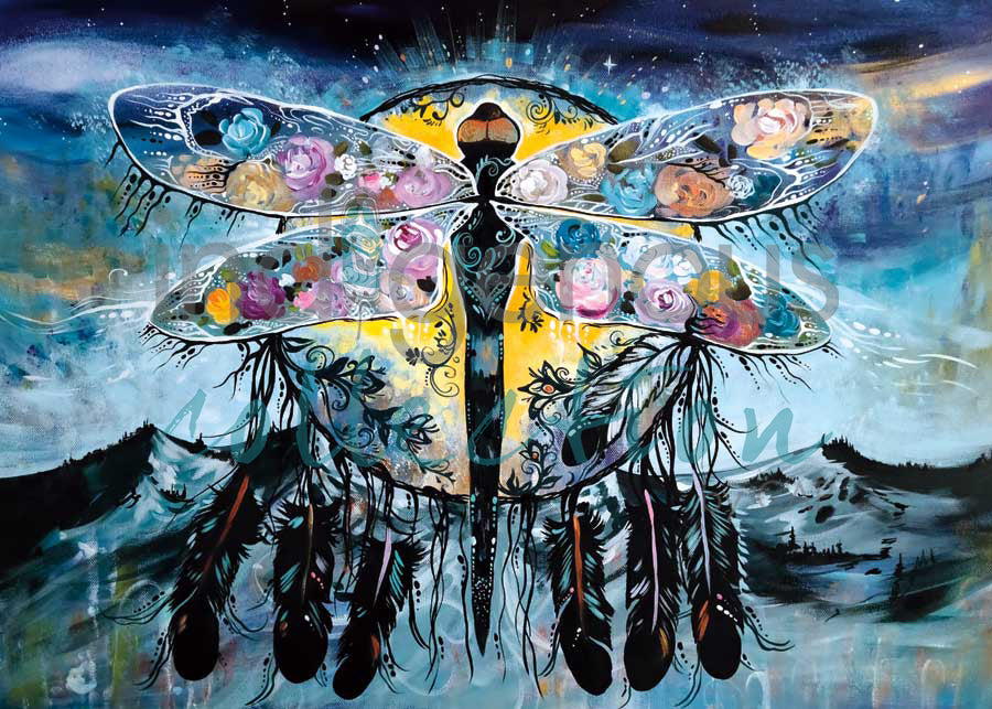 Blue Mountain Dragonfly by artist Carla Joseph