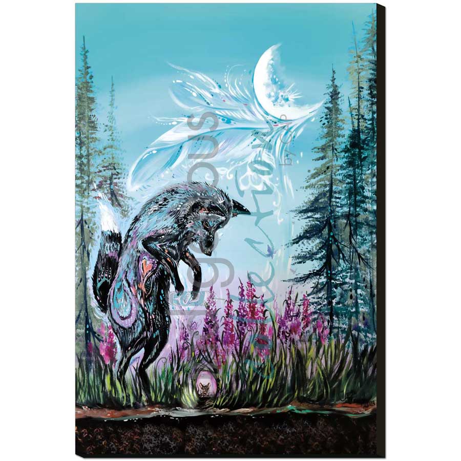Playful Fox by artist Carla Joseph - Métis/Cree. Indigenous Collection
