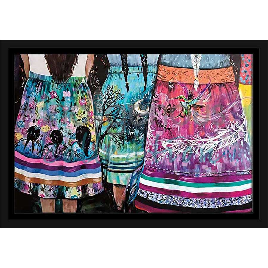Sisters Always by artist Carla Joseph - Métis/Cree. Indigenous Collection