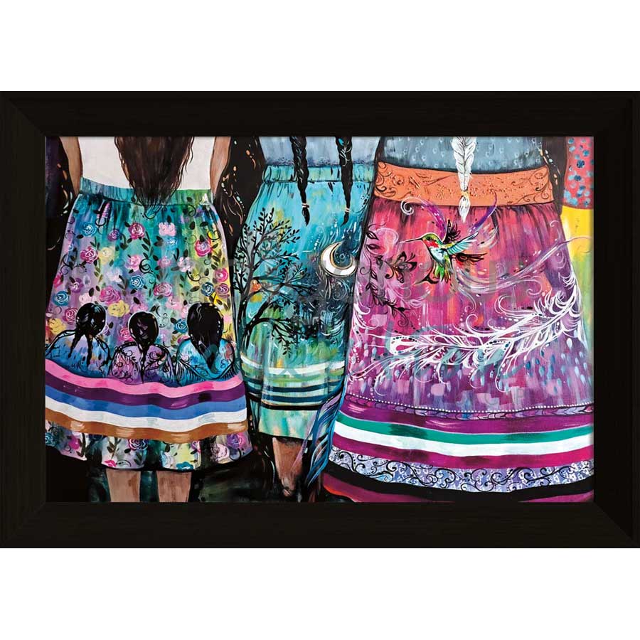 Sisters Always by artist Carla Joseph - Métis/Cree. Indigenous Collection
