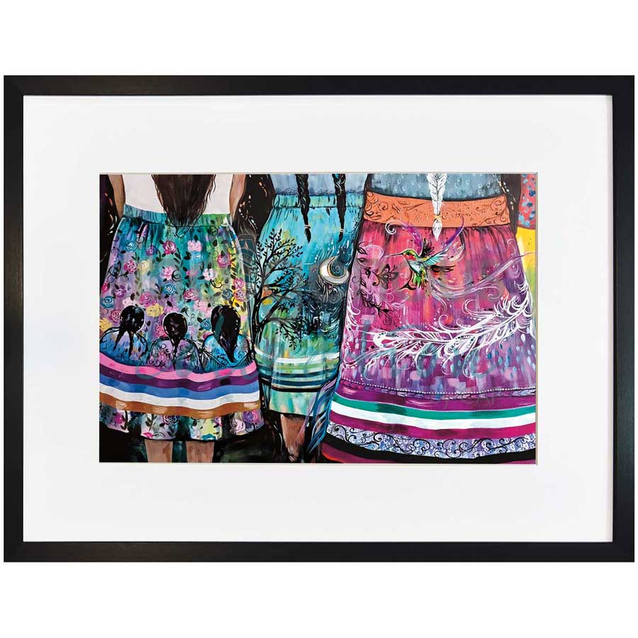 Sisters Always by artist Carla Joseph - Métis/Cree. Indigenous Collection