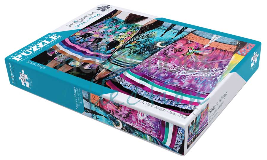 Sisters Always Puzzle - 1000 Pcs by artist Carla Joseph. Indigenous Collection.