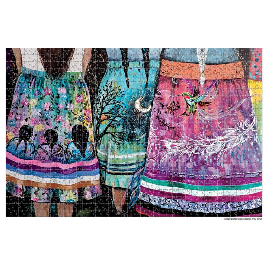Sisters Always Puzzle - 1000 Pcs by artist Carla Joseph. Indigenous Collection.