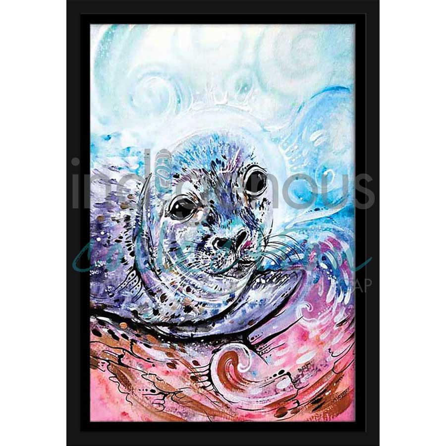Sunset Seal by artist Carla Joseph - Métis/Cree. Indigenous Collection