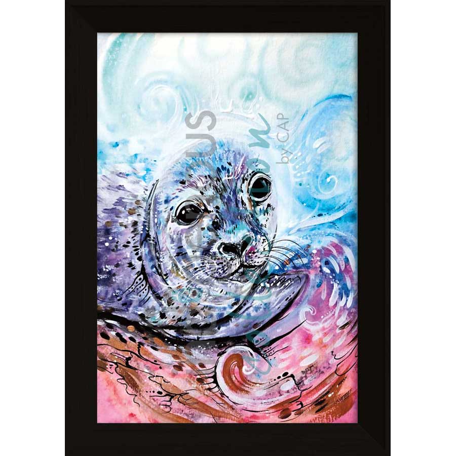 Sunset Seal by artist Carla Joseph - Métis/Cree. Indigenous Collection