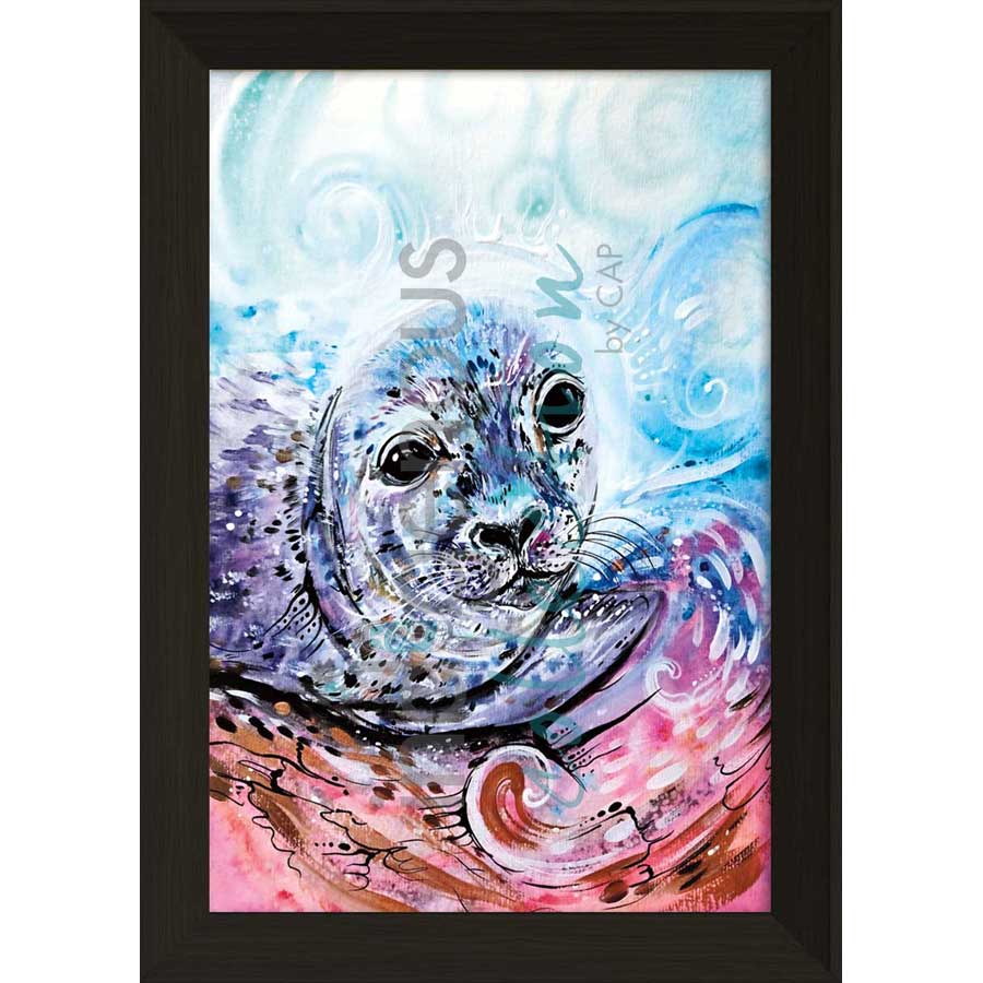 Sunset Seal by artist Carla Joseph - Métis/Cree. Indigenous Collection