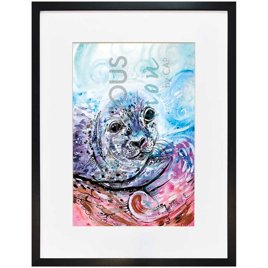 Sunset Seal by artist Carla Joseph - Métis/Cree. Indigenous Collection