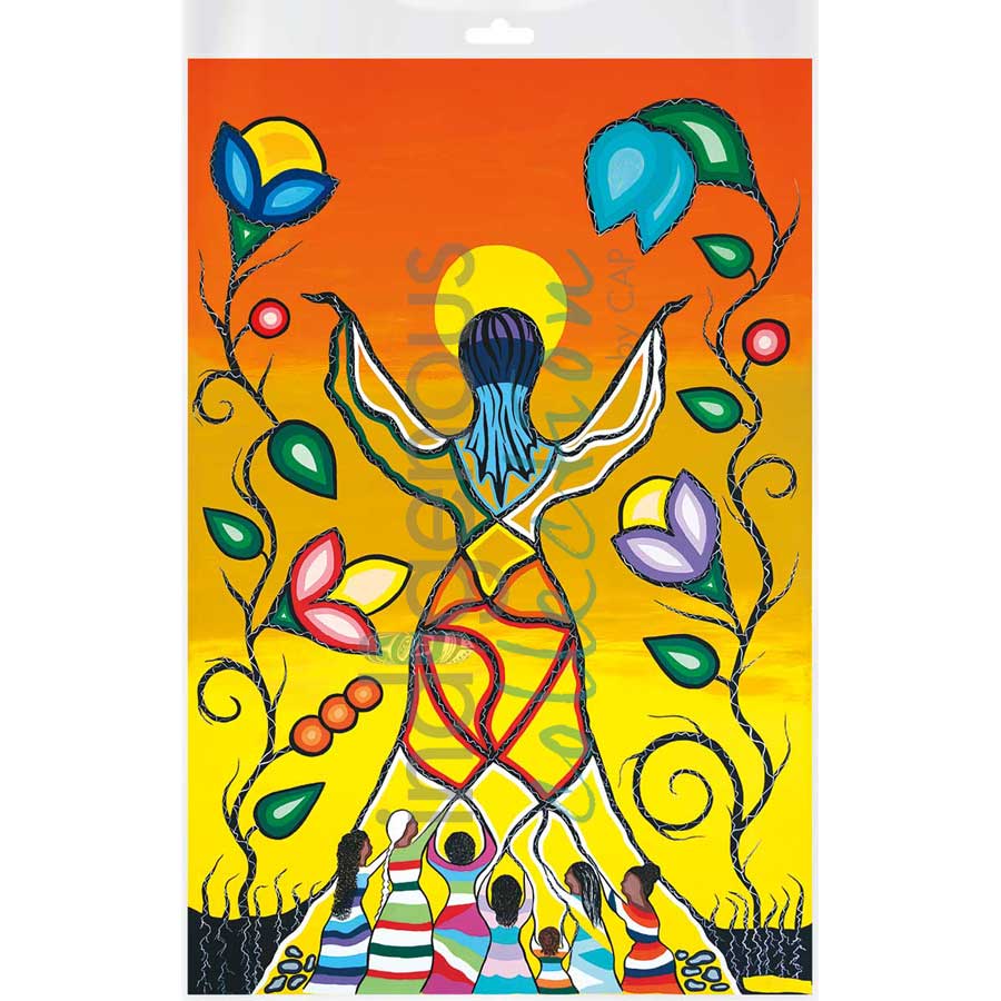 Woman Rising with Grandmothers by artist Dawn Chartrand - Ojibway. Indigenous Collection