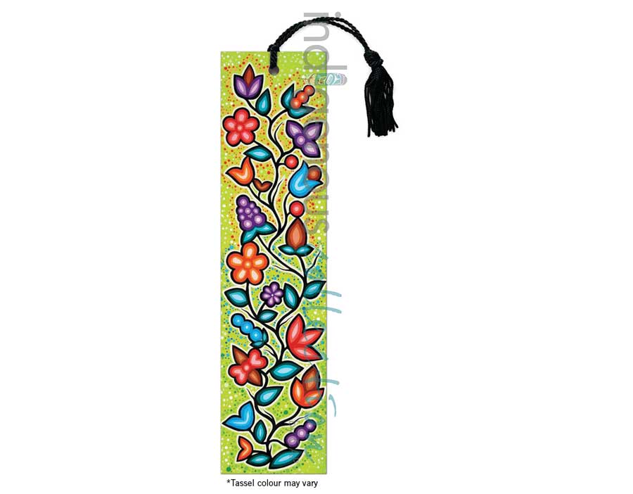 Indigenous Floral Bookmark by artist Dawn Chartrand