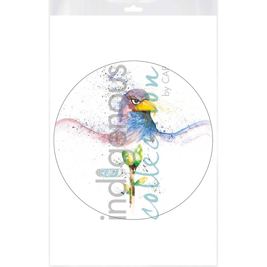 Moon 2  February: Storms month where the eagle appears by artist Sonia De Grand'Maison - Ilnu. Indigenous Collection