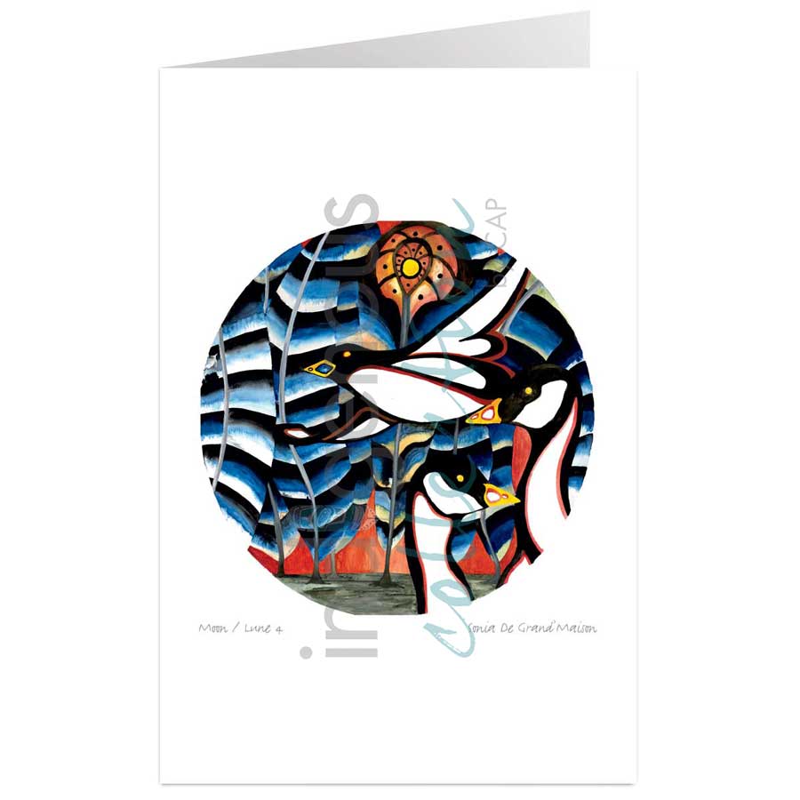 Moon 4  April: Bird return month by artist Sonia De Grand'Maison