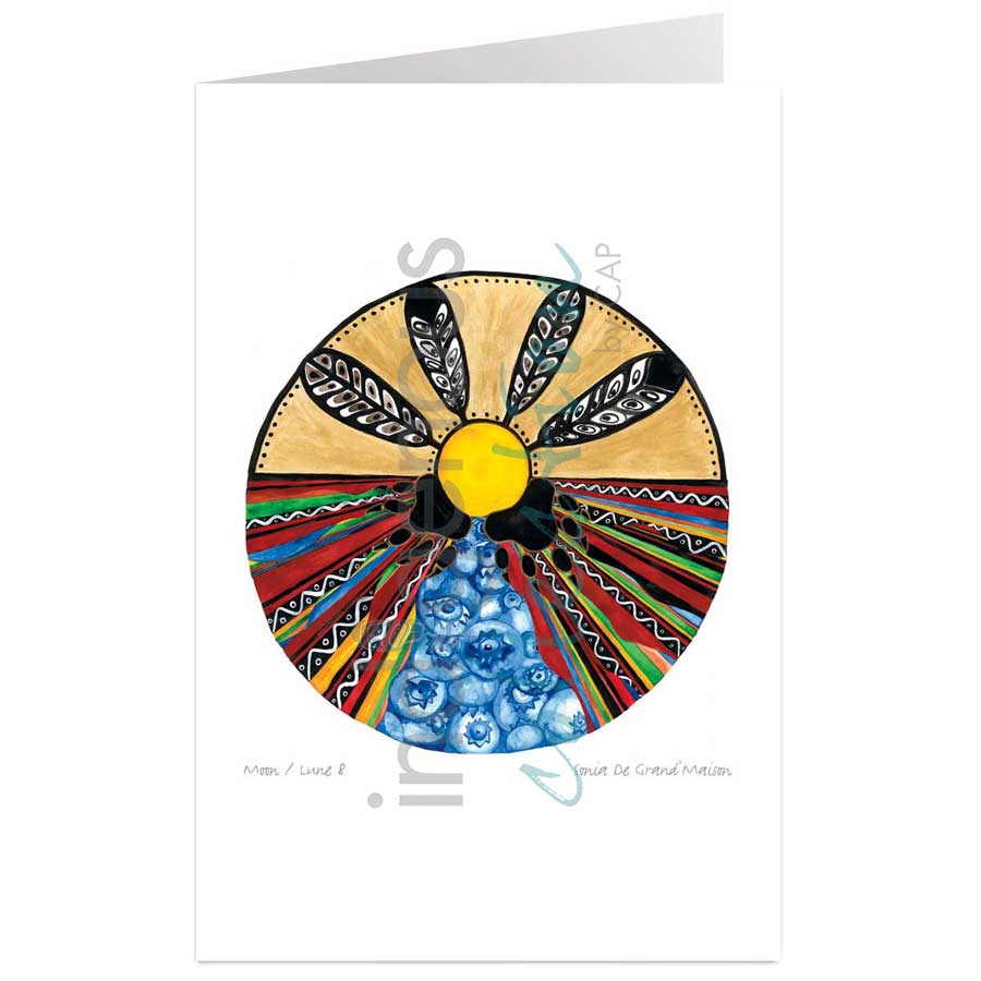 Moon 8  August: Harvesting blueberry month by artist Sonia De Grand'Maison