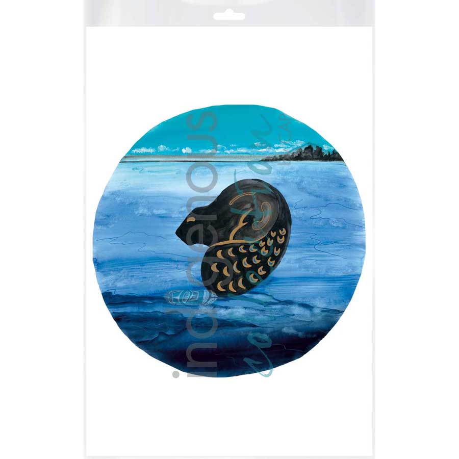 Moon 11 November: Ice-forming month by artist Sonia De Grand'Maison - Ilnu. Indigenous Collection