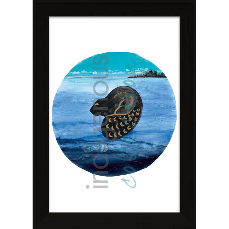 Moon 11 November: Ice-forming month by artist Sonia De Grand'Maison - Ilnu. Indigenous Collection