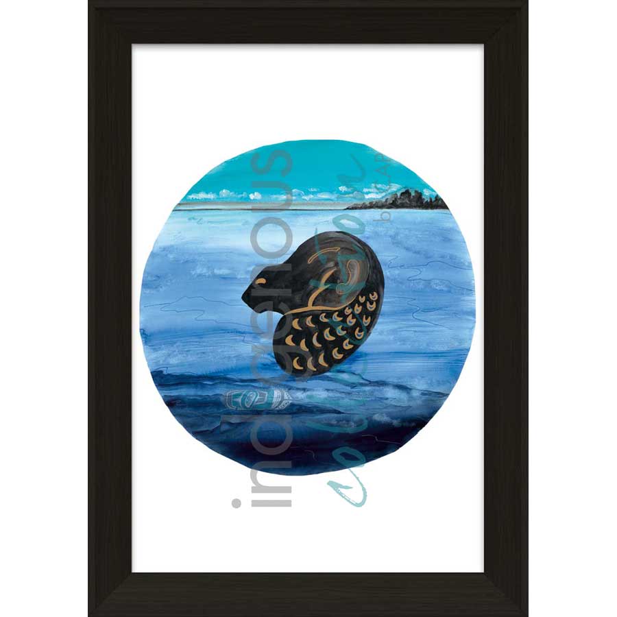 Moon 11 November: Ice-forming month by artist Sonia De Grand'Maison - Ilnu. Indigenous Collection