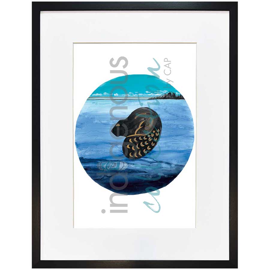 Moon 11 November: Ice-forming month by artist Sonia De Grand'Maison - Ilnu. Indigenous Collection