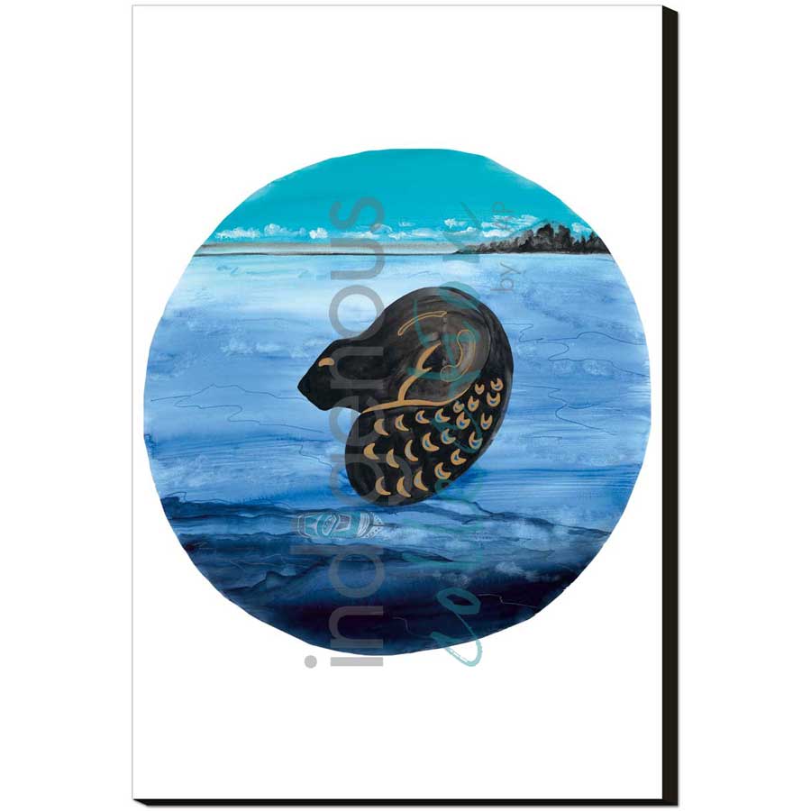 Moon 11 November: Ice-forming month by artist Sonia De Grand'Maison - Ilnu. Indigenous Collection