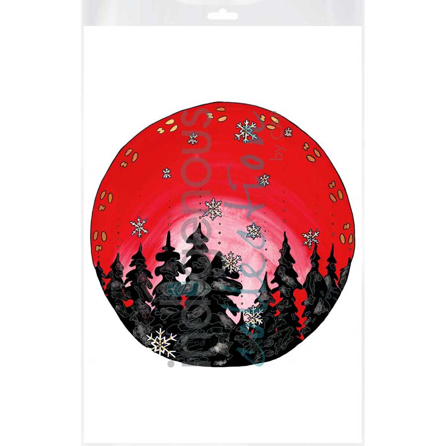 Moon 12  December: Short month where winter constructs Itself  by artist Sonia De Grand'Maison - Ilnu. Indigenous Collection