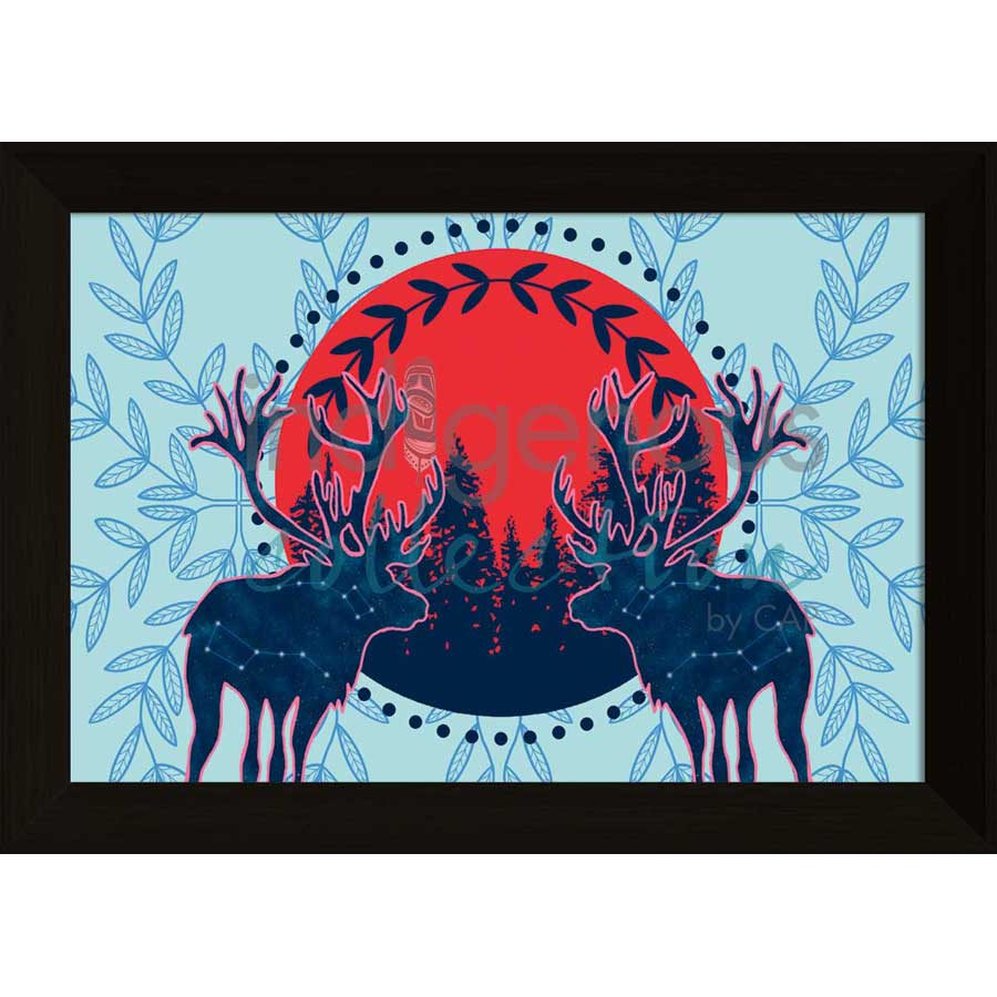 Protéger le sacré by artist Eruoma Awashish - Atikamekw Nehirowisiw . Indigenous Collection