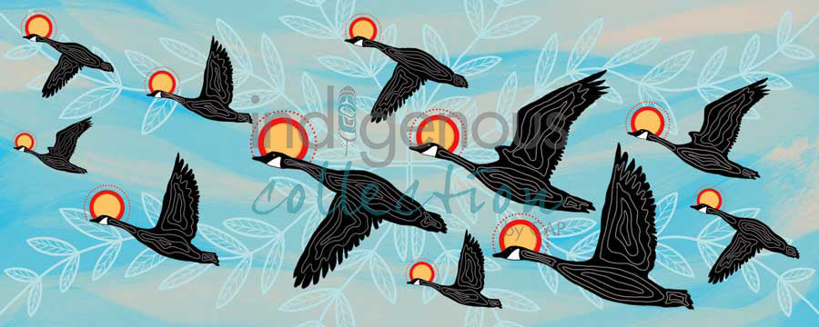 Les outardes / Niskak by artist Eruoma Awashish