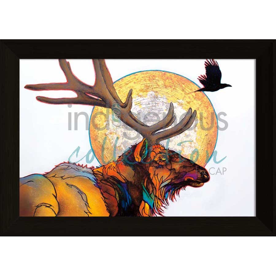 Red Elk by artist Micqaela Jones - Te-Moak. Indigenous Collection