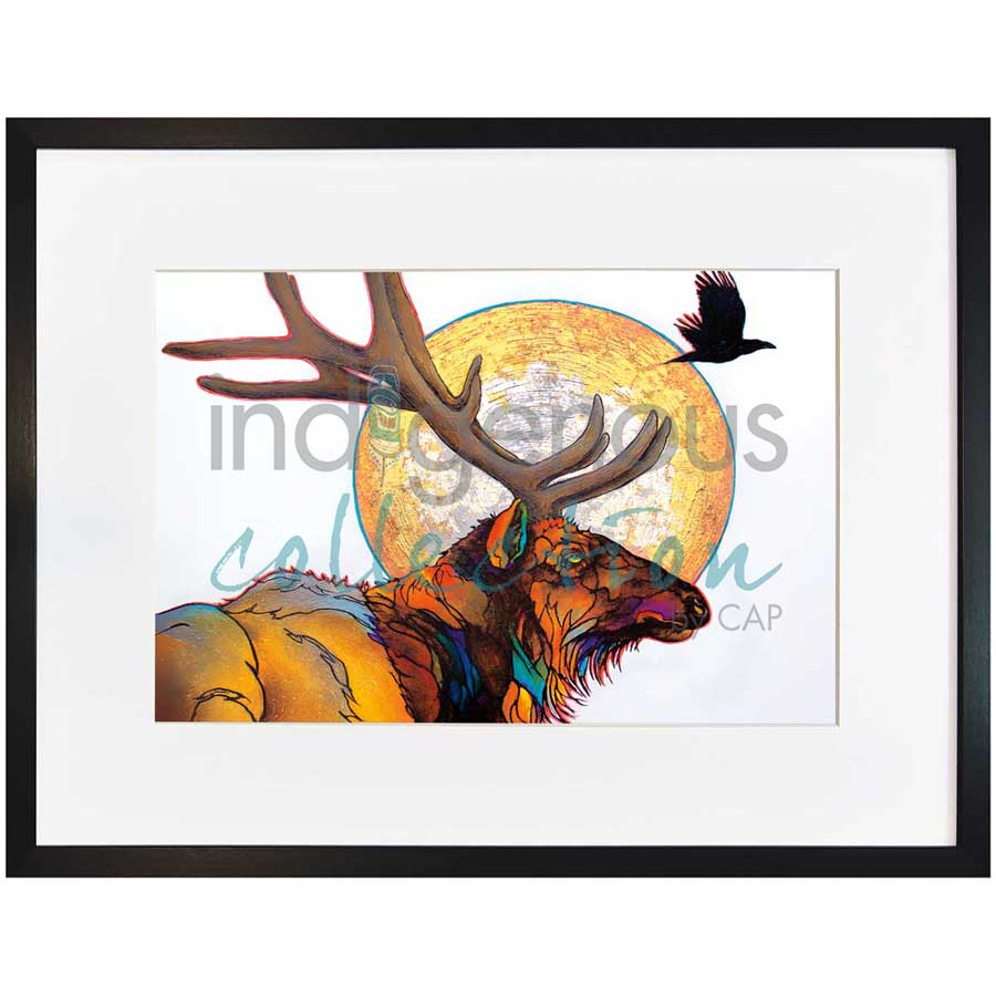 Red Elk by artist Micqaela Jones - Te-Moak. Indigenous Collection
