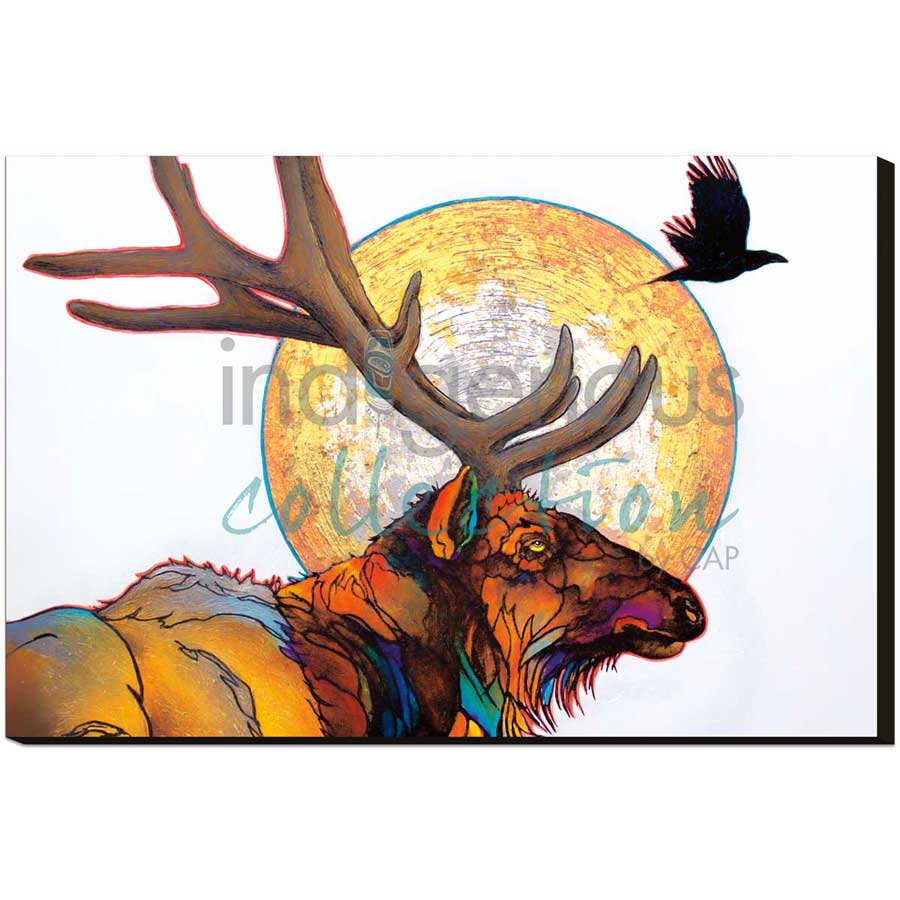 Red Elk by artist Micqaela Jones - Te-Moak. Indigenous Collection