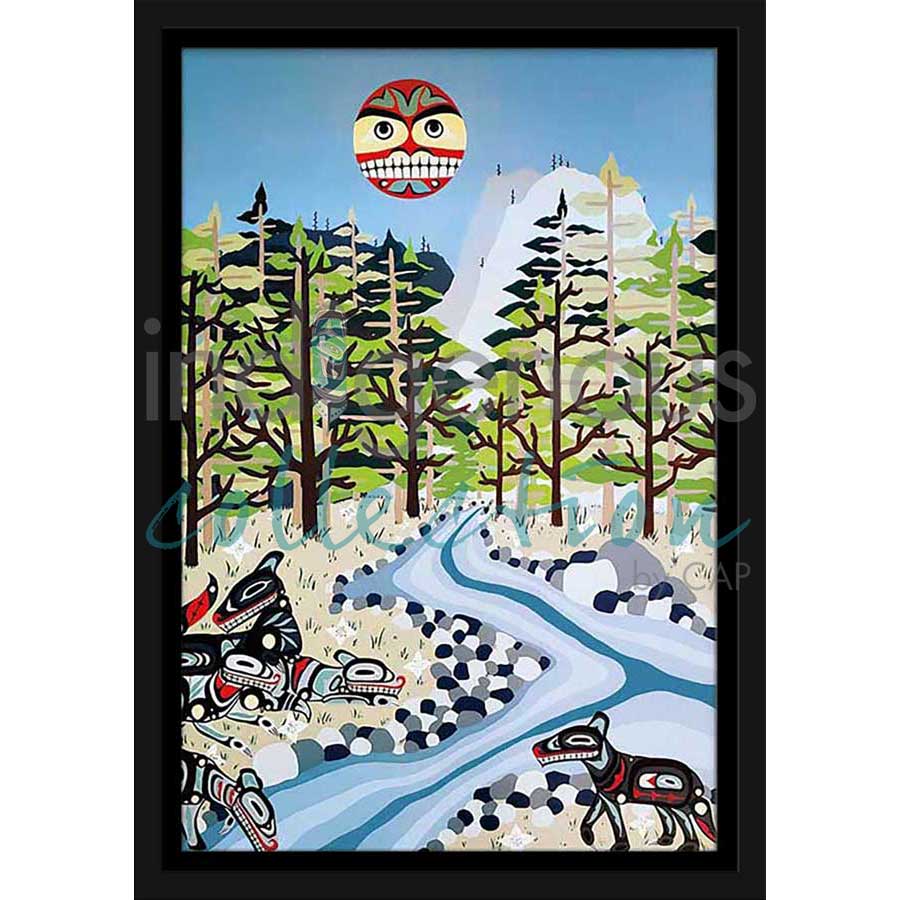 Wolves and Moon by artist Brandy Tabor - Gwich'in/Inuvialuit. Indigenous Collection