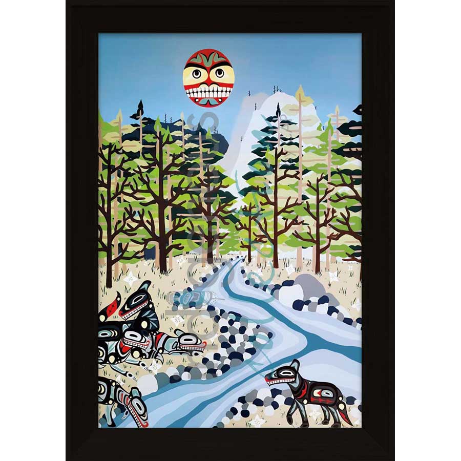 Wolves and Moon by artist Brandy Tabor - Gwich'in/Inuvialuit. Indigenous Collection