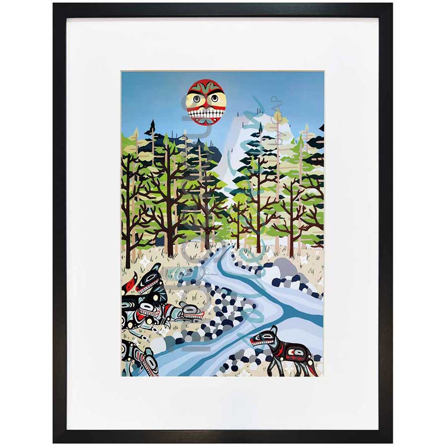 Wolves and Moon by artist Brandy Tabor - Gwich'in/Inuvialuit. Indigenous Collection