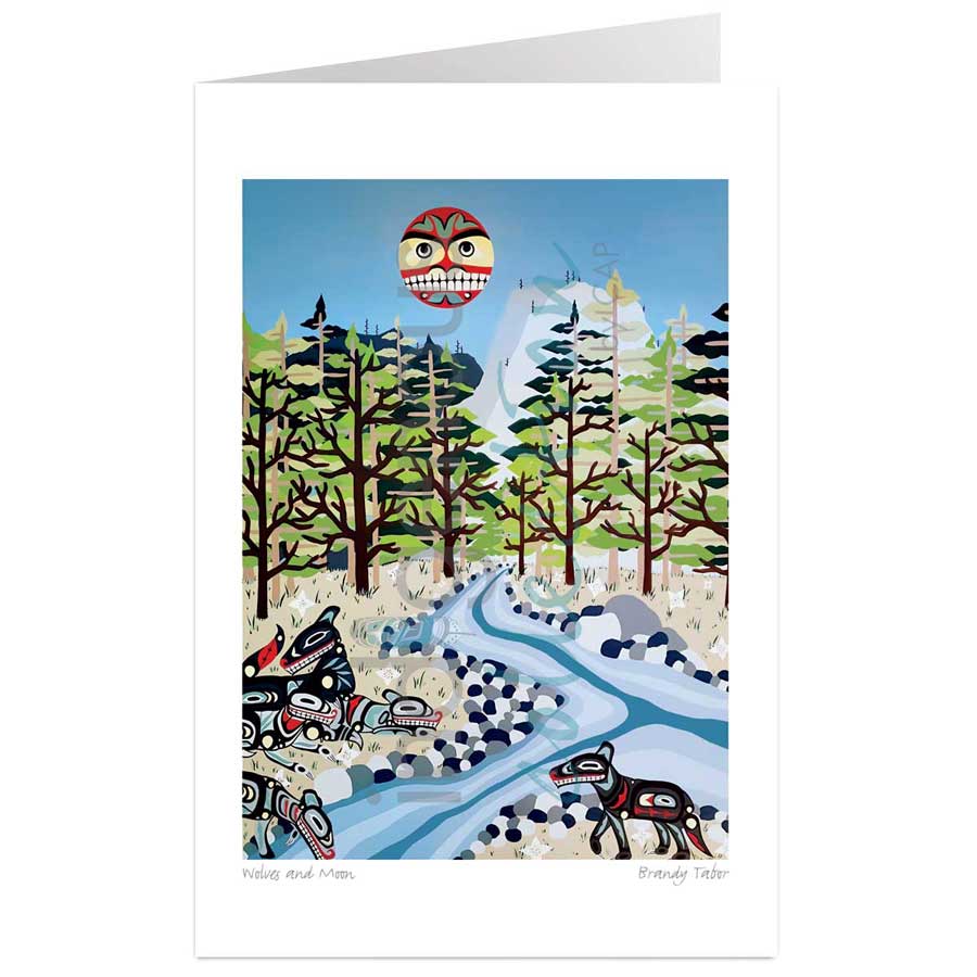 Wolves and Moon by artist Brandy Tabor