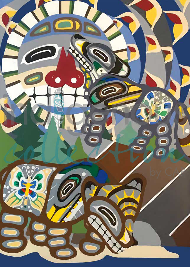 Wolf, Bear and Sun by artist Brandy Tabor