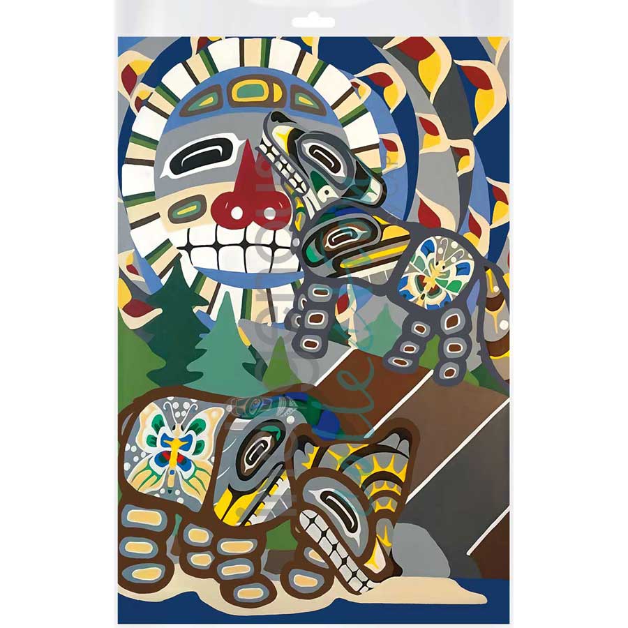 Wolf, Bear and Sun by artist Brandy Tabor - Gwich'in/Inuvialuit. Indigenous Collection