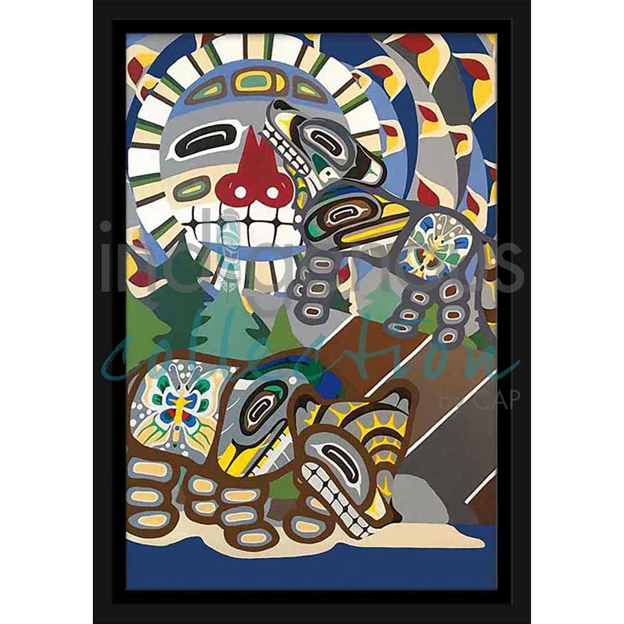 Wolf, Bear and Sun by artist Brandy Tabor - Gwich'in/Inuvialuit. Indigenous Collection
