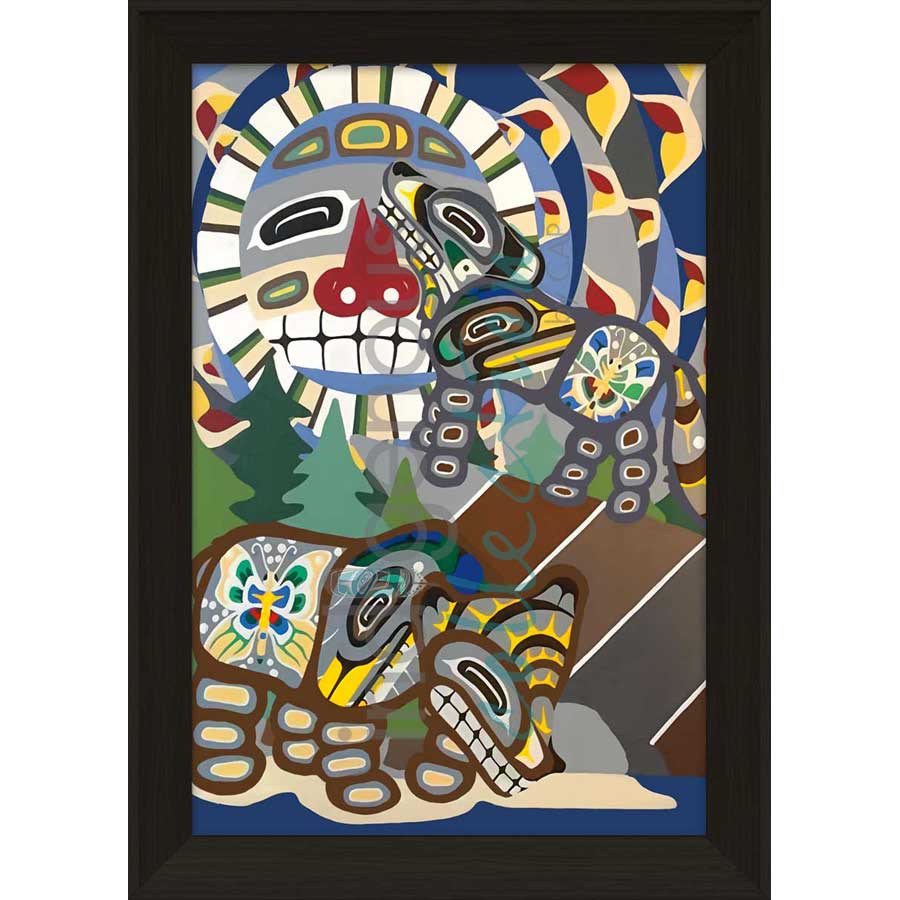 Wolf, Bear and Sun by artist Brandy Tabor - Gwich'in/Inuvialuit. Indigenous Collection